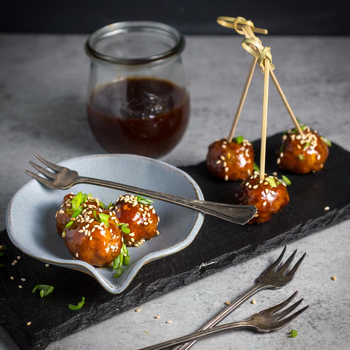 HoisinGlazed Cocktail Meatballs Nerds with Knives